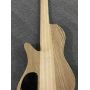 Custom Neck through Body Bass 6 Strings Electric Guitar Bass with Maple Body Black Hardware