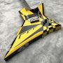 Custom Grand Irregular Electric Guitar With Black and White Striped