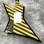 Custom Grand Irregular Electric Guitar With Black and White Striped