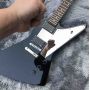 Custom Black Electric Guitar Mirror Protection 2023 New Style hot Fingerboard Inlays