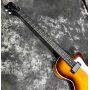 Custom Hof Violin 4 Strings Bass in Sunburst Maple Body Accept Bass Guitar Shape Logo Changes