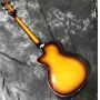 Custom Hof Violin 4 Strings Bass in Sunburst Maple Body Accept Bass Guitar Shape Logo Changes