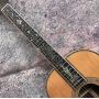 Custom Solid Cedar Top 00045M Acoustic Guitar Maple Binding Real Abalone Customized Logo Sandalwood Back and Sides