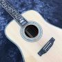 Custom Solid Europe Spruce Top D Body 45AA Acoustic Electric Guitar with India Rosewood Back Side