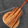 Custom Real Abalone Solid KOA Wood Top 39 Inches OOO Body Acoustic Guitar