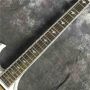 Custom Grand Electric Guitar in White and Colored Striped Circle with Gold Hardware