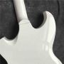 Custom Grand Electric Guitar in White and Colored Striped Circle with Gold Hardware