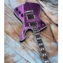 Custom Iban Style Cracked Mirror Electric Guitar in Purple 