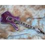 Custom Iban Style Cracked Mirror Electric Guitar in Purple 