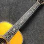 All Solid Wood One Pcs Mahogany Wood Neck 39 Inch Ebony Fingerboard Real Abalone OO-Style Acoustic Electric Guitar
