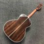 All Solid Wood One Pcs Mahogany Wood Neck 39 Inch Ebony Fingerboard Real Abalone OO-Style Acoustic Electric Guitar