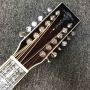 Custom Grand D Body 45KAA Solid KOA Wood Top with Abalone Inlay 12 Strings Acoustic Guitar