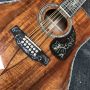 Custom Grand D Body 45KAA Solid KOA Wood Top with Abalone Inlay 12 Strings Acoustic Guitar