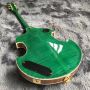 2023 Custom Grand Gretcs Semi-Hollow Electric Guitar in Green Accept Customizable Logo and Shape