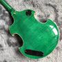 2023 Custom Grand Gretcs Semi-Hollow Electric Guitar in Green Accept Customizable Logo and Shape