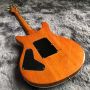 Custom Flamed Maple Top Abalone Inlays Rosewood Fingerboard P90 Pickup Solid Mahogany Electric Guitar