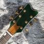 Custom Semi Hollow Body Jazz Electric Guitar With Bigsby Tremolo in Green Color
