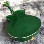 Custom Semi Hollow Body Jazz Electric Guitar With Bigsby Tremolo in Green Color