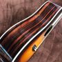Custom J45 Body AAAA All Solid Wood Acoustic Guitar Sandalwood Back and Sides in Sunset Color with Classic Headstock Logo is OK