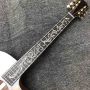 Custom 41 Inch Matte Solid KOA Top Acoustic Guitar with Abalone Ebony Fingerboard ArmRest KOA Wood Guitar