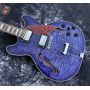 Custom Water Ripple Jazz Electric Guitar in Blue Color