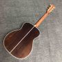 Custom AAAAA All Solid OM Style Body Acoustic Guitar Ebony Fingerboard Wood Binding Customized LOGO