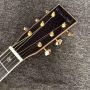 Custom AAAAA All Solid OM Style Body Acoustic Guitar Ebony Fingerboard Wood Binding Customized LOGO