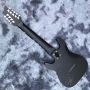 Custom Grand 9 Strings DP Damien Plati Electric Guitar in Black Satin Color with Rectangle Hardcase