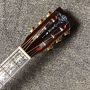 Custom Alalone Flower Inlays Ebony Fingerboard AAAA All Solid KOA Wood OOO Style 45AA Acoustic Guitar 
