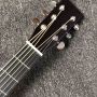 Custom Solid Spruce Top Wood OM JM 14 Frets Acoustic Guitar Fishbone Binding