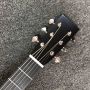 Custom AAAAA All Solid Spruce Wood OM JM Handmade 14 Frets Acoustic Guitar Fishbone Binding 