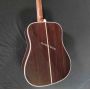 Custom AAAA All Solid Wood Round D Type Body Vintage Acoustic Dreadnought Guitar in Yellow