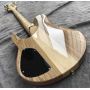 Custom 5 String Bass Elm Body Fingerboard Inlay Acoustic Steel String Guitar Bass
