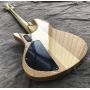 Custom Grand 5 Strings Burr Scar Top Elm Body Bass in Natural Color