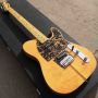 Custom Prince HS Anderson & Hohner Madcat Mad Cat Tele Amber Yellow Flame Maple Top Electric Guitar Leopard Pickguard & Body Binding
