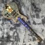 Custom Grand Mark King 5 Omega Cut Bottom 5 Strings Guitar Bass Side LED