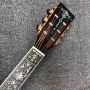 Custom OOO 39 Inch Round Body Solid Koa Top Abalone Binding Acoustic Guitar