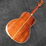 Custom OOO 39 Inch Round Body Solid Koa Top Abalone Binding Acoustic Guitar