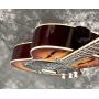 Custom Flamed Maple Top Cherry Burst Dobro Resonator Steel Electric Guitar