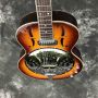 Custom Flamed Maple Top Cherry Burst Dobro Resonator Steel Electric Guitar