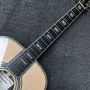 Custom OM Body AAAAA All Solid Wood Acoustic Guitar Customized Headstock Logo and Inner Label