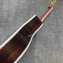 Custom OM Body AAAAA All Solid Wood Acoustic Guitar Customized Headstock Logo and Inner Label