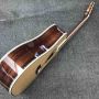 Custom All Abalone Binding Ebony Fingerboard D Shape Acoustic Guitar