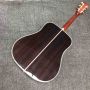 Custom All Abalone Binding Ebony Fingerboard D Shape Acoustic Guitar