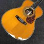 Custom OM42S Abalone Binding Yellow Color Acoustic Guitar