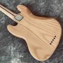 Custom Solid Ashwood 5 Strings Electric Bass Guitar in Natural