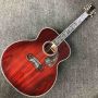 ​Custom AAAA Jumbo 43 Inch Solid KOA Wood Acoustic Guitar Abalone Binding with Customized Logo on Headstock is OK