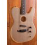 Custom Acoustasonic Tele Sonic Natural Electric Guitar Polyester Satin Matte Finish With Dot Inlay China Black Hardware