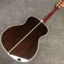 Custom 40 Inch OM Body Acoustic Guitar with Signature In Yellow