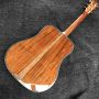 Custom Solid KOA Wood Acoustic Guitar Abalone Vase Inlays Binding D45K D Body